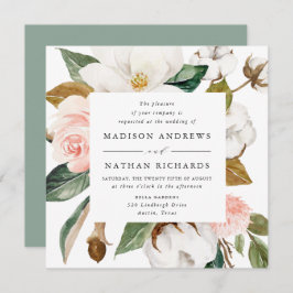 Invitación Magnolias en Acuarela | Boda Floral