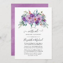 Magnolias moradas y Rosas Boda virtual en línea