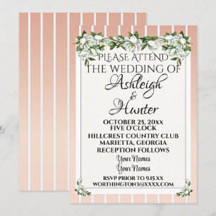 Invitación Magnolias -Un Agradable Día Para Un Boda- Invitaci