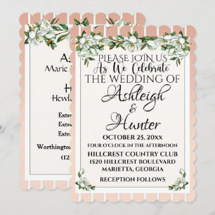 Invitación Magnolias -Un Agradable Día Para Un Boda- Invitaci