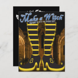 Invitación Mago brujo Mikitiez halloween luna llena