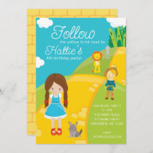 Mago de Oz Yellow Brick Road Birthday