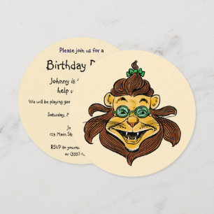 Invitación Mago Vintage de Oz León, Fiesta de Cumpleaños Infa