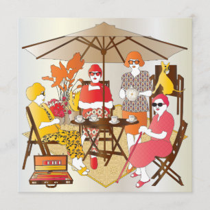 Invitación Mah Jongg Tea Fiesta