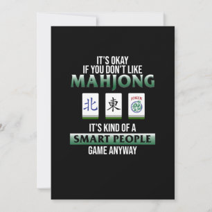 Invitación Mahjong Es Un Jugador De Mahjong