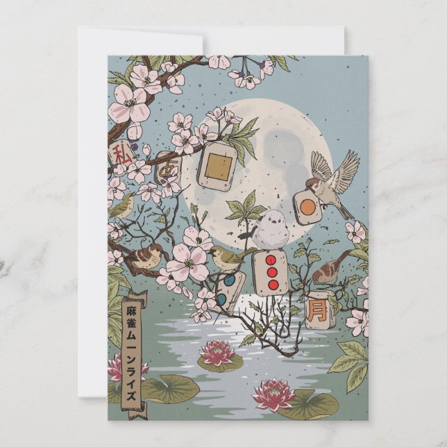 Invitación Mahjong Salida de la Luna (Anverso)