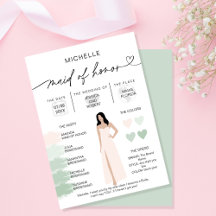 Maid of Honor Info Sage Color Palette Infographic 