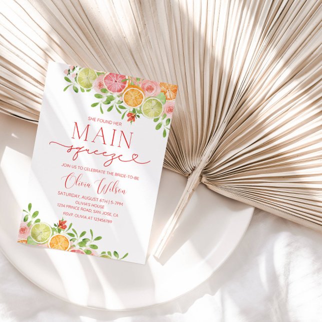 Invitación "Main Squeeze" Bridal Shower - Citrus verano Fiest (Subido por el creador)