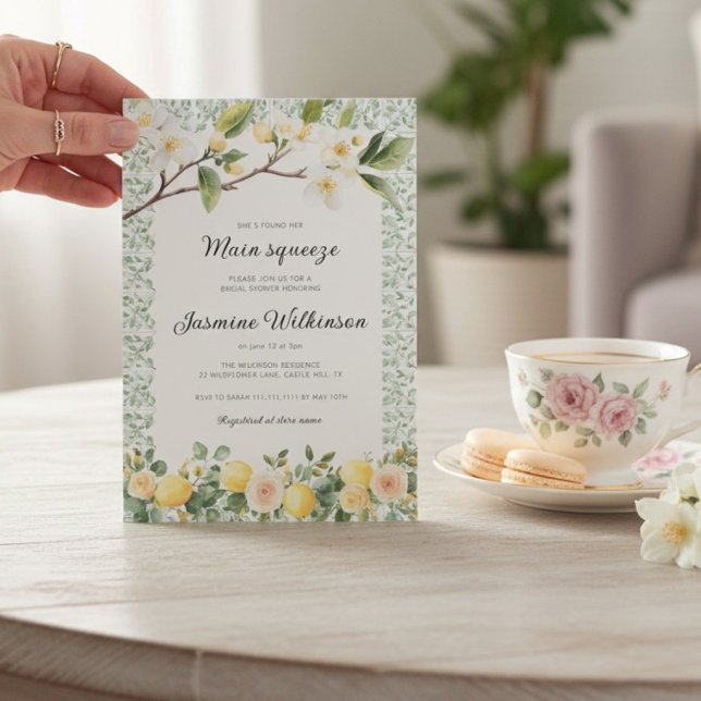 Invitación Main Squeeze Citrus Floral Bridal Shower (Subido por el creador)