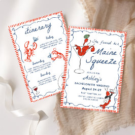 Invitación Maine Coastal Lobster Bachelorette