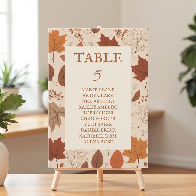 Invitación Maíz ruidosa beige marrón deja Boda de otoño (Subido por el creador)