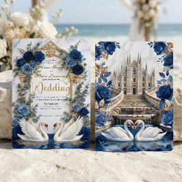 Invitación Majestic Baroque Arch & Fairytale Swan Wedding