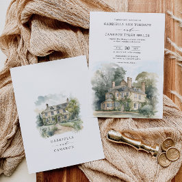 Invitación Majestic Chateau Mano de Inglés Boda de Destino