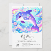 Majestic Cute Dolphin Baby Shower