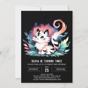 Invitación Majestic Digital Tiger Birday
