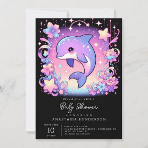 Invitación Majestic Dolphin Baby Shower