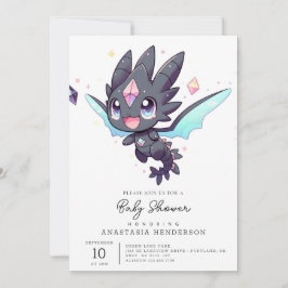 Invitación Majestic Dreamy Dragon Baby Shower