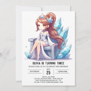 Invitación Majestic Fun Princess Cumpleaños