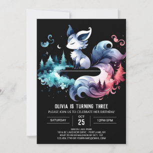 Invitación Majestic Fun Wolf Birthday