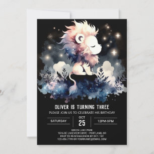 Invitación Majestic Kids Lion Birthday