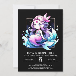 Invitación Majestic Little Mermaid Birday