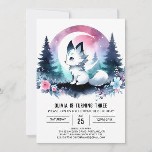 Invitación Majestic Little Wolf Birthday