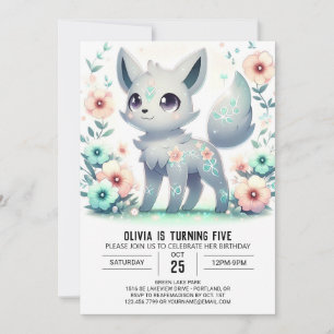 Invitación Majestic Little Wolf Digital Birday