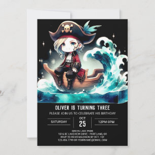 Invitación Majestic Whimsical Pirate Birday