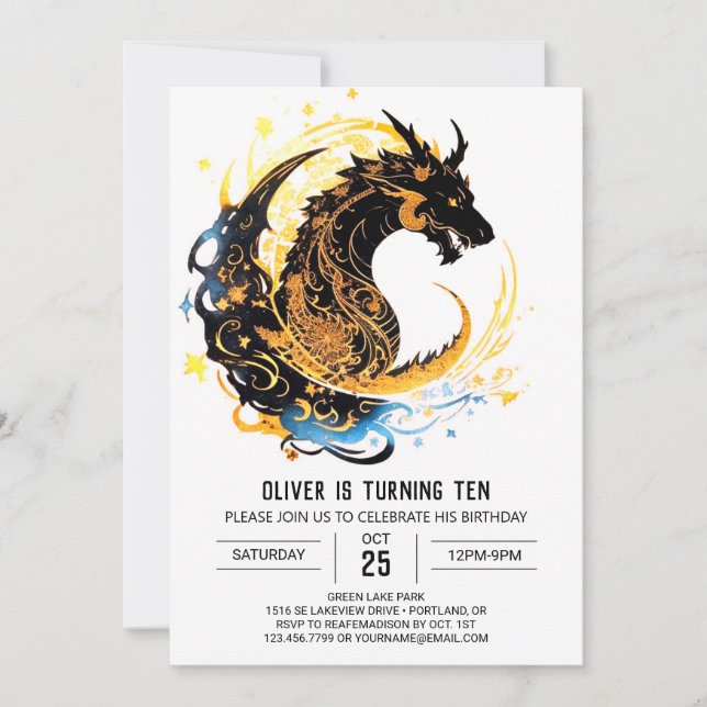 Invitación Majestuosa celebración del cumpleaños del Dragón i (Anverso)