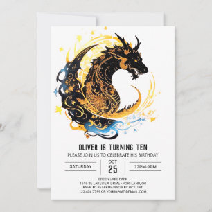 Invitación Majestuosa celebración del cumpleaños del Dragón i