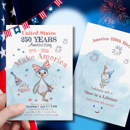 Invitación Make America Silly Again US 250th Anniversary 