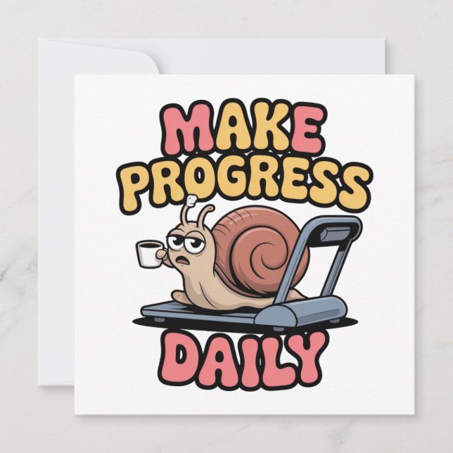 Invitación Make Progress Daily (Anverso)
