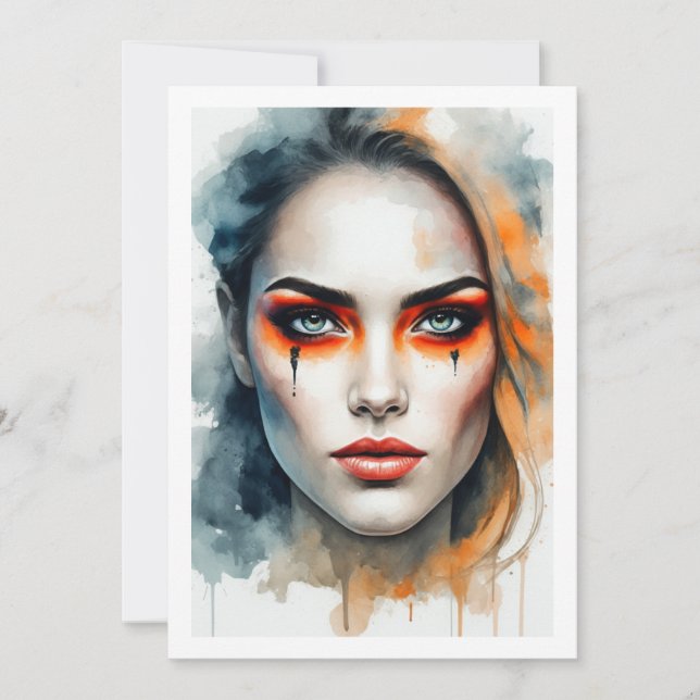 Invitación make up halloween (Anverso)