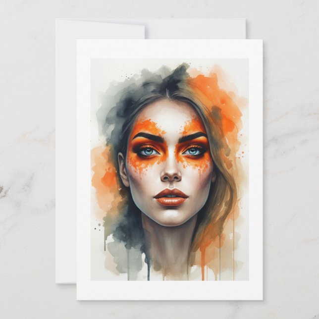 Invitación make up orange (Anverso)