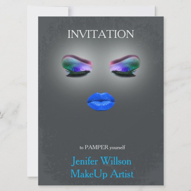 Invitación Makeup Artist Invitation (Anverso)