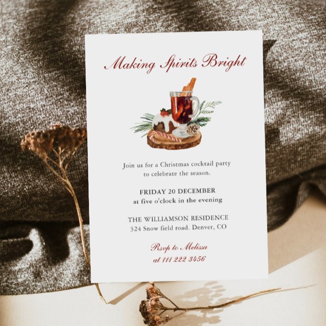 Invitación Making Spirits Bright Christmas Party (Subido por el creador)