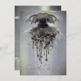 Invitación Mal juego de hadas | Sheen de Rock Vampy Negro Gót