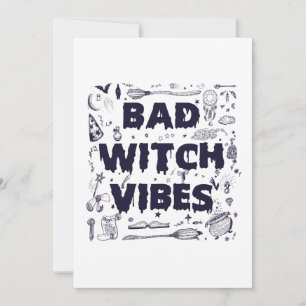 Invitación Mal Witche Vibes Funny Spooky Halloween Spirit