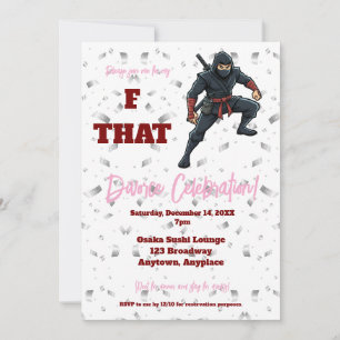 Invitación Maldita esa fiesta de divorcio de Ninja