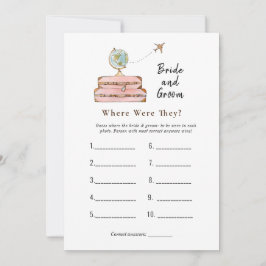 Invitación Maletas "Dónde estaban" Juego de ducha de novia