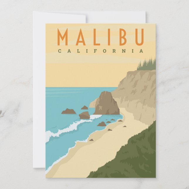 Invitación Malibu California (Anverso)