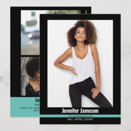 Invitación Malibu Ridge 4 Modelo Actor Talent Flip Cards