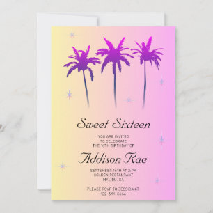 Invitación Malibu Sweet Dieciséis cumpleaños