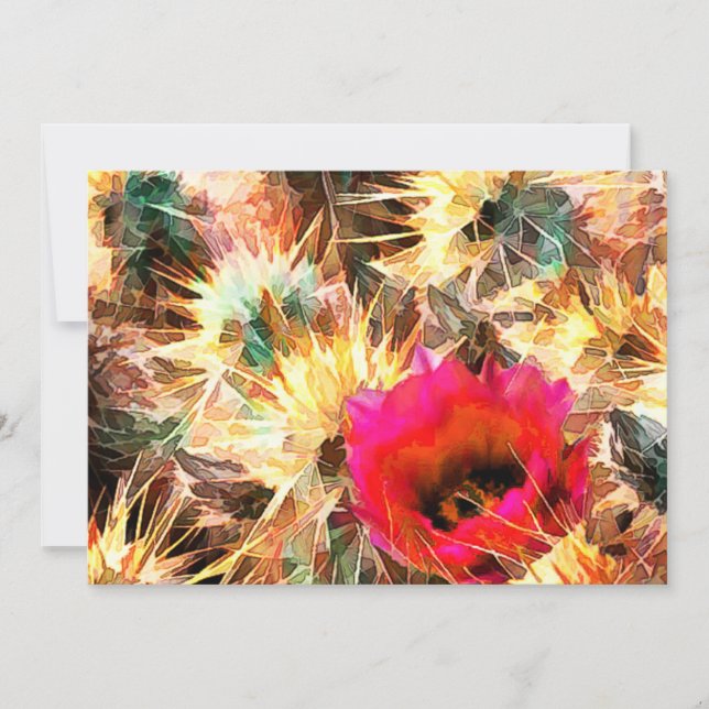 Invitación Malla de las agujas Cactus (Anverso)