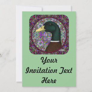 Invitación Mallard Drake Mosaic Circle