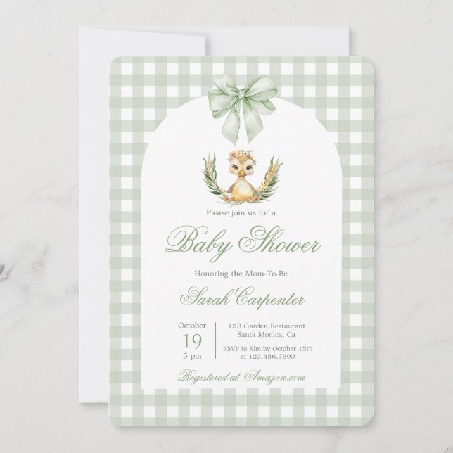 Invitación Mallard Duck Baby Shower Baby Shower (Anverso)