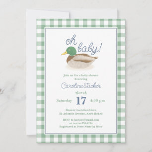 Invitación Mallard Duck OH BABY Country Hunting Baby Shower