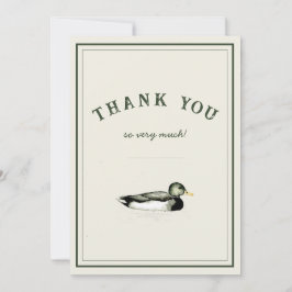 Invitación Mallard Duck Thank You Card 