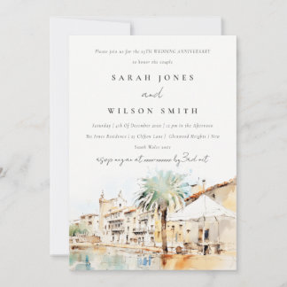 Invitación Mallorca España Paisaje Boda Aniversario