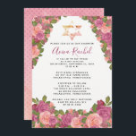 Invitación Malva | Rubor Pink Watercolor Floral Bat Mitzvah<br><div class="desc">Elegantemente moderno diseño de invitación a Bat Mitzvah con diferentes florales sombreados, desde rosados hasta acuarelas de color malva sobre fondo blanco. Este diseño floral de Holiday Hearts Designs (derechos reservados) está listo para que usted pueda personalizar con sus dulces detalles de Bat Mitzvah. En la parte trasera hay un...</div>